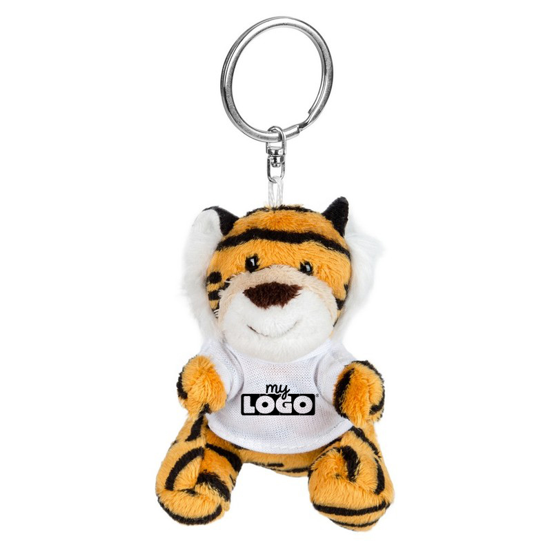 Porte clé personnalisable en peluche Lilou le tigre - Peluche Création