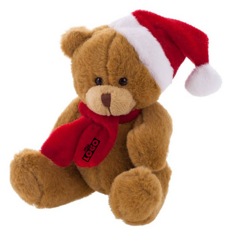 Ours en peluche Père Noël personnalisable - Goodies enfant de Noël