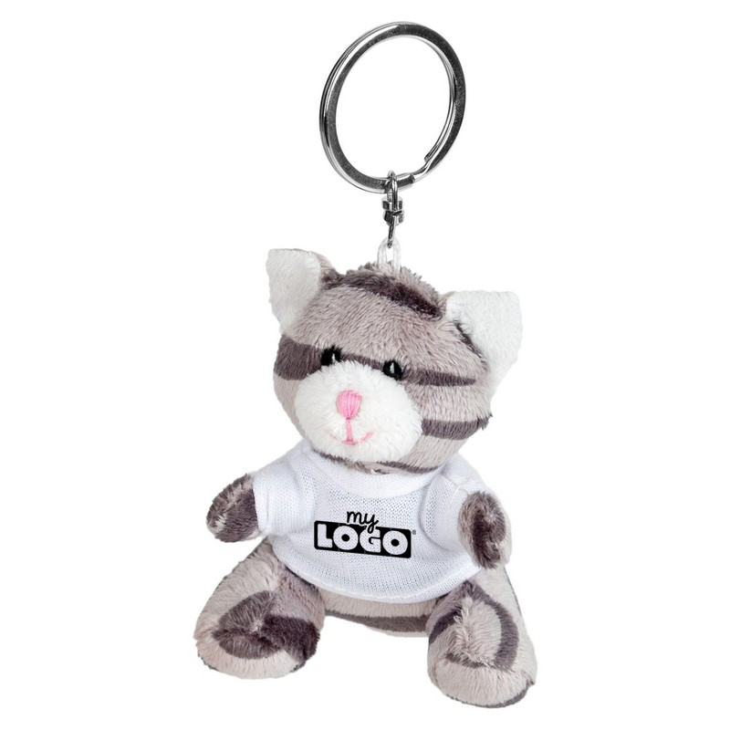 Porte clé personnalisable en peluche Teddy le chat - Peluche Création