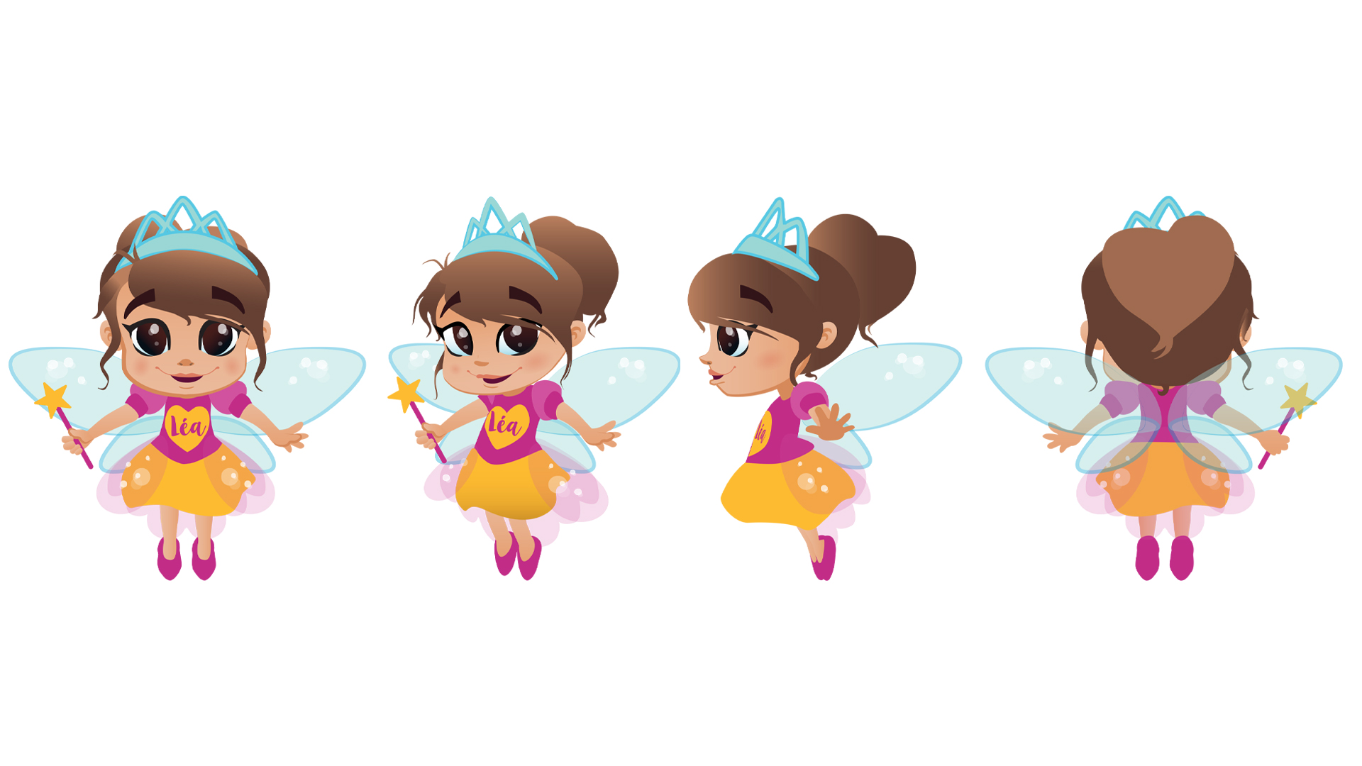 Drawing of the fairy LEA for the creation of the custom-made soft toy for the Léa association
