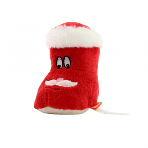 personalisierbarer roter Weihnachtsstiefel Plüsch