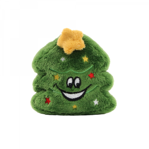 Individualisierung von Weihnachtsbaum-Plüsch mit Logo auf dem Etikett