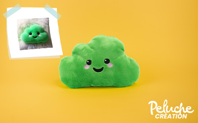 peluche verte sur mesure nuage