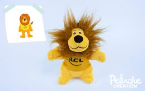 Peluche Lion Mascotte Banque LCL Tour De France Cyclisme PETIT MODÈLE 26 Cm