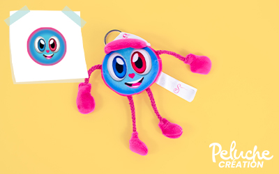 Peluche Sur mesure Mascotte Trail & Rose