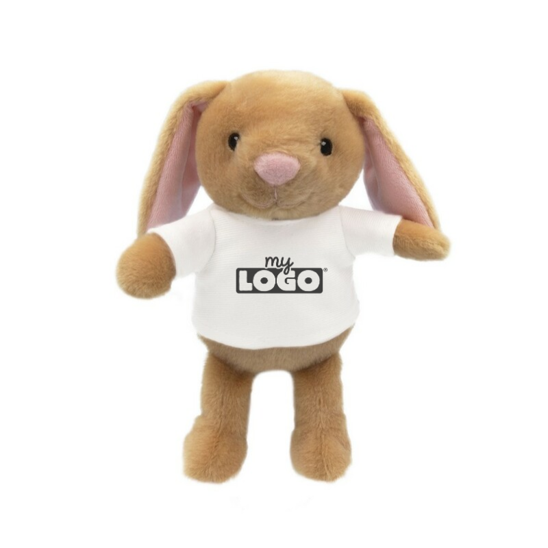 personnalisation sur t-shirt du lapin brun peluche